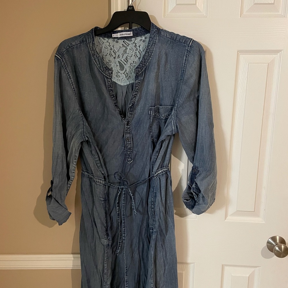 Denim shirt dress 3x
